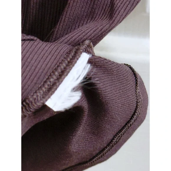 Athleta Signature Rib Henley 3/4 Sleeve Top in Truffle - Picture 4 of 5